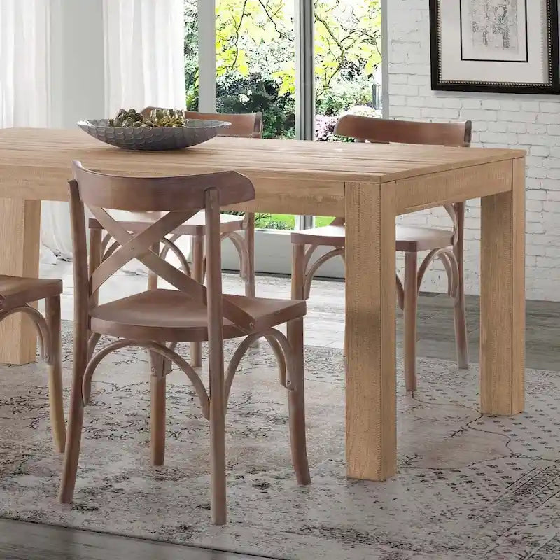 Table à manger rectangulaire en pin massif
