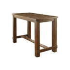 Table de bar rectangulaire en bois rustique