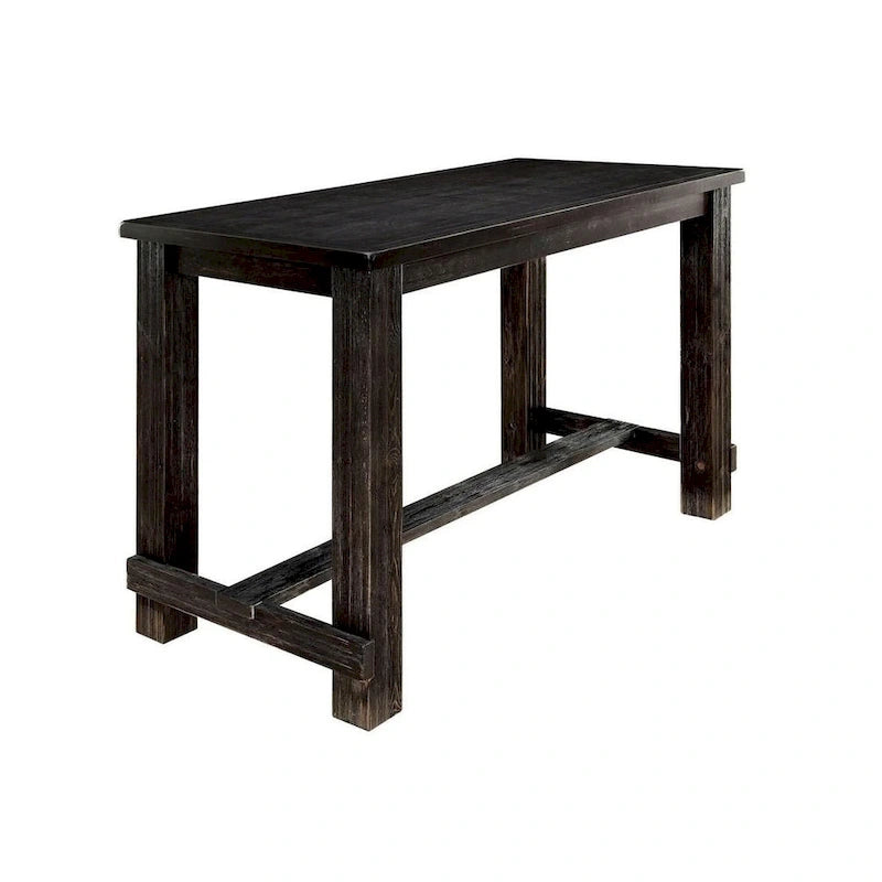 Table de bar rectangulaire en bois rustique