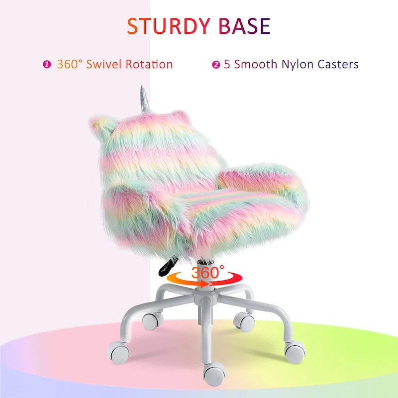 Chaise de bureau moelleuse à dossier mi-haut avec accoudoirs et base pivotante, multicolore