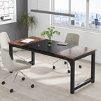 Table de conférence à piètement métallique, 180 cm (L) x 79 cm (l) x 74 cm (H)