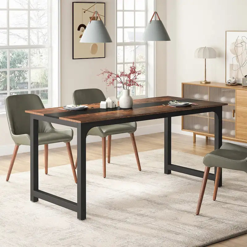 Table de conférence à piètement métallique, 180 cm (L) x 79 cm (l) x 74 cm (H)