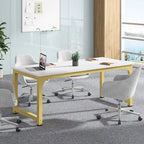 Table de conférence à piètement métallique, 180 cm (L) x 79 cm (l) x 74 cm (H)
