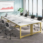 Table de conférence à piètement métallique, 180 cm (L) x 79 cm (l) x 74 cm (H)