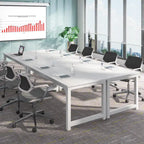 Table de conférence à piètement métallique, 180 cm (L) x 79 cm (l) x 74 cm (H)