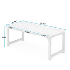 Table de conférence à piètement métallique, 180 cm (L) x 79 cm (l) x 74 cm (H)