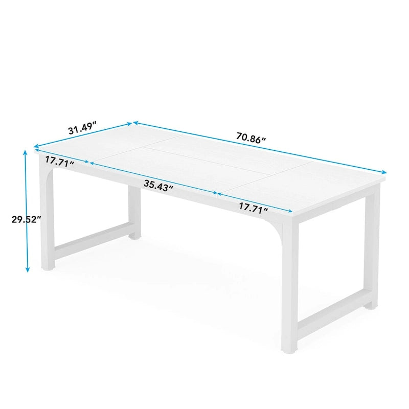 Table de conférence à piètement métallique, 180 cm (L) x 79 cm (l) x 74 cm (H)