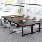 Table de conférence à piètement métallique, 180 cm (L) x 79 cm (l) x 74 cm (H)