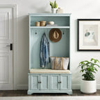 Portemanteau avec banc de rangement et armoires, 45,7 cm P x 96,5 cm L x 177,8 cm H