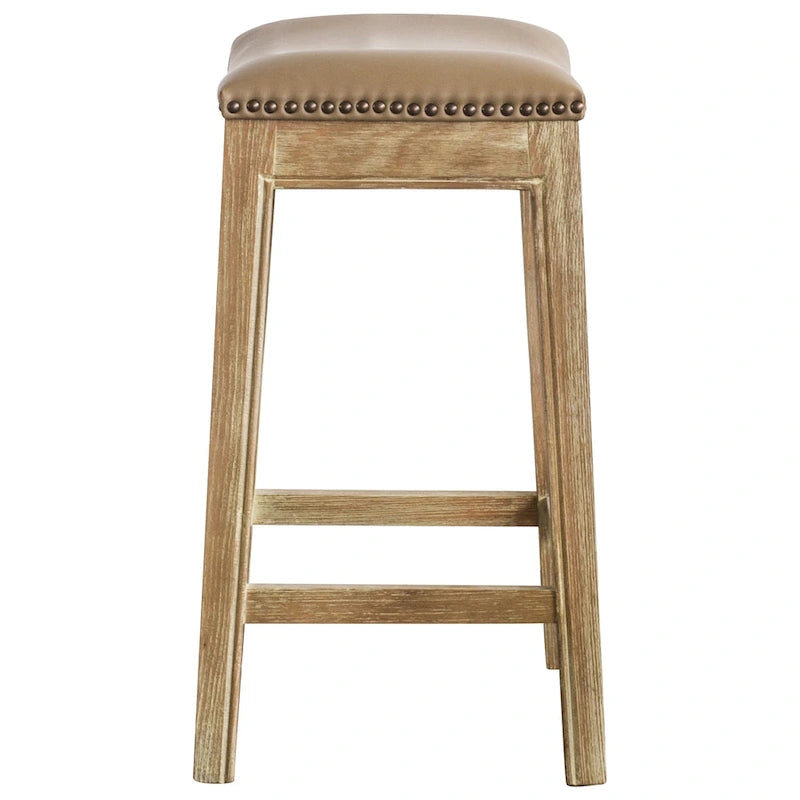 Tabouret de comptoir Elmo en cuir reconstitué