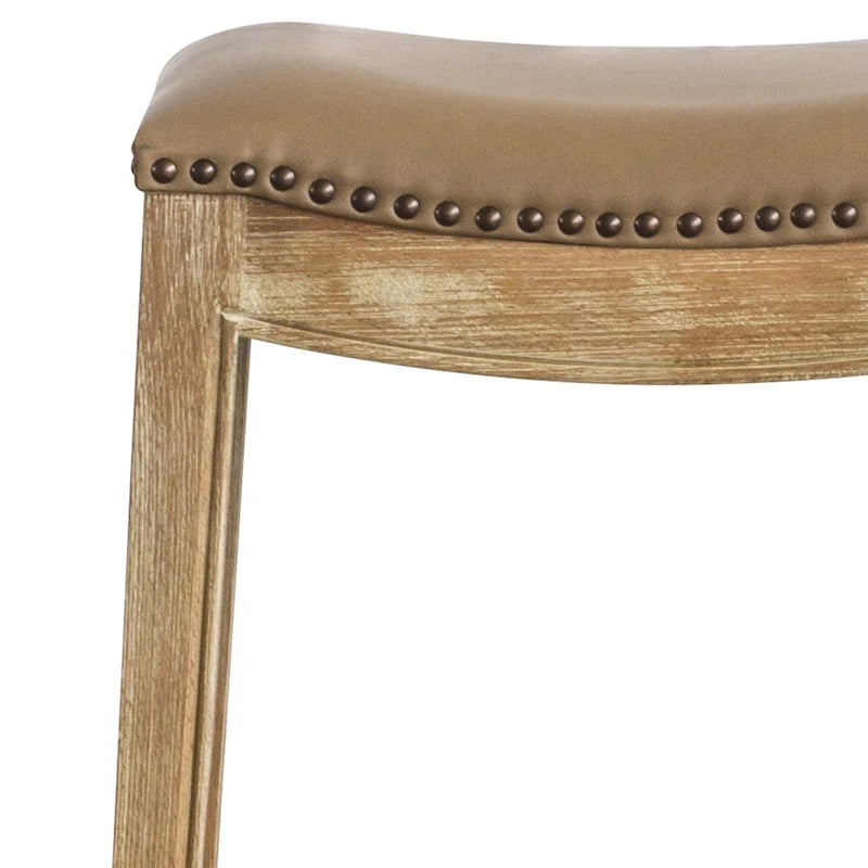 Tabouret de comptoir Elmo en cuir reconstitué