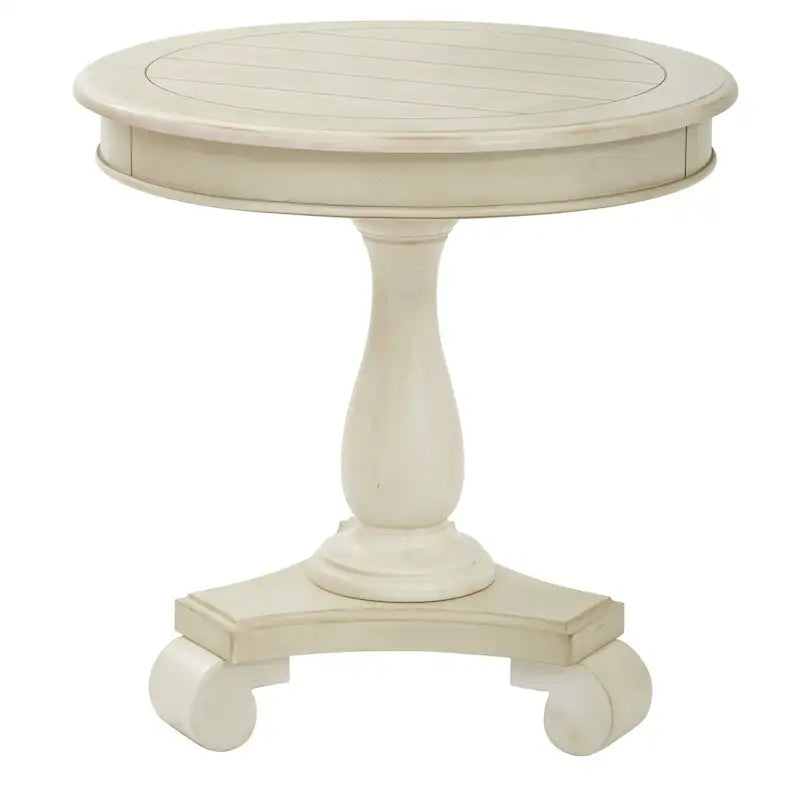 Table d'appoint ronde traditionnelle peinte à la main Viola