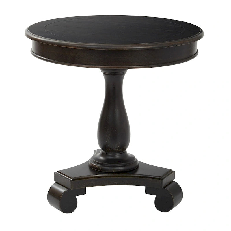 Table d'appoint ronde traditionnelle peinte à la main Viola