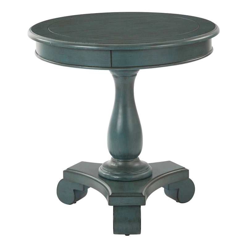 Table d'appoint ronde traditionnelle peinte à la main Viola