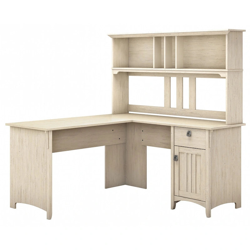 Bureau en L 60 po avec huche de rangement