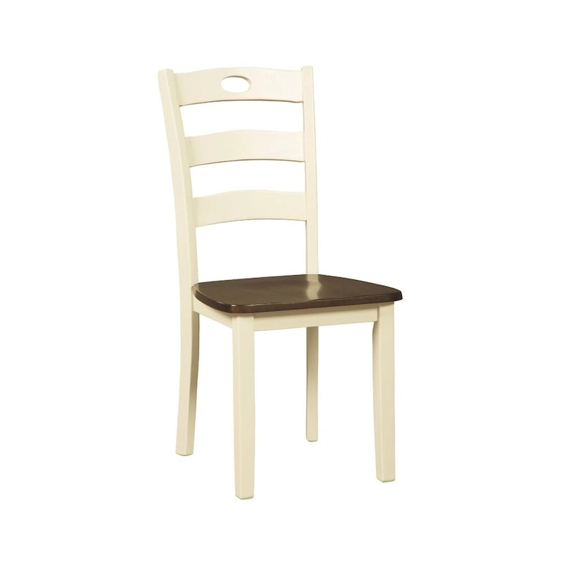  Woodanville Ivory and Brown Dining Chairs (Set of 2)