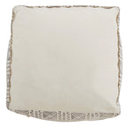 Pouf de sol avec motif abstrait en tissu bogolan