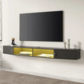 FITUEYES Floating Wall Mounted TV Console Storage Shelf Modern TV Stand Media Console, Walnut DS211802WW - 70