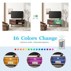 Meuble TV moderne pour téléviseurs jusqu'à 55 pouces avec placards de rangement