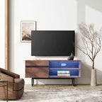 Meuble TV moderne pour téléviseurs jusqu'à 55 pouces avec placards de rangement