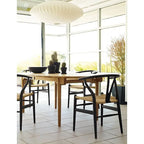 Chaise de salle à manger dossier Y avec assise en corde de papier tressée et structure en bois massif