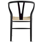 Chaise de salle à manger dossier Y avec assise en corde de papier tressée et structure en bois massif