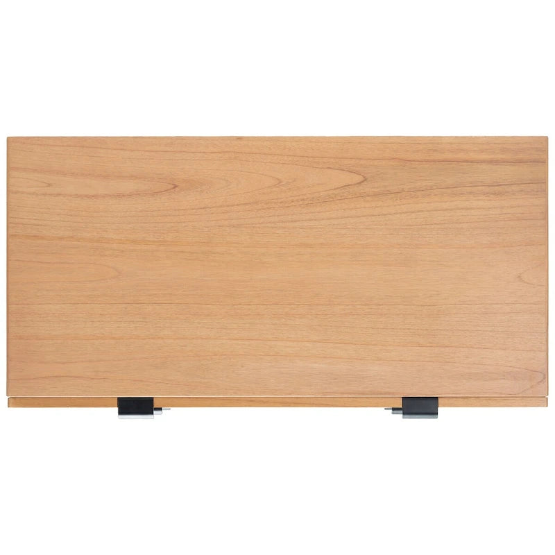 Commode à 3 tiroirs du milieu du siècle avec accents en rotin, 91,4 cm L x 45,7 cm P x 91,4 cm H
