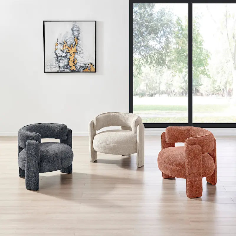 Fauteuil d'appoint en tissu Rebecca