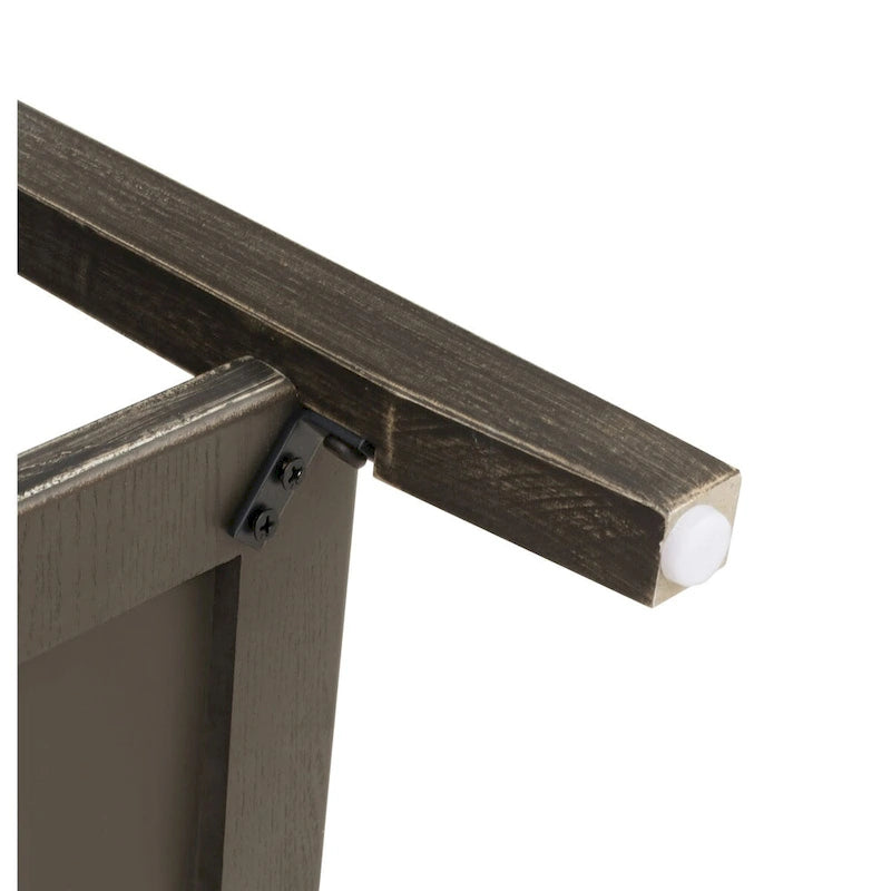 Table de chevet à 2 tiroirs de style américain, MDF avec finition grain de bois