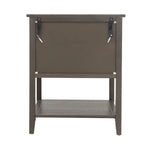 Table de chevet à 2 tiroirs de style américain, MDF avec finition grain de bois