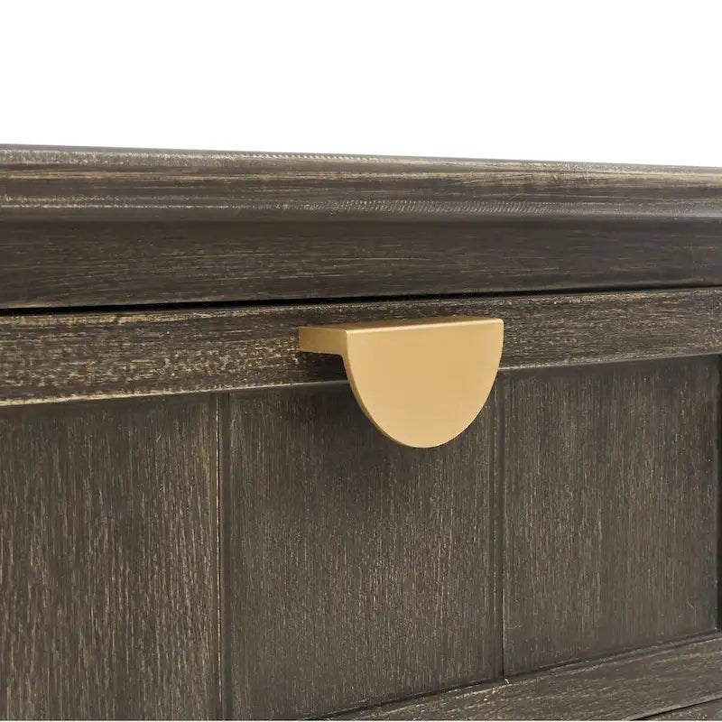 Table de chevet à 2 tiroirs de style américain, MDF avec finition grain de bois