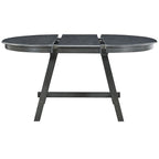 Ensemble table à manger 5 pièces en bois pour 4 personnes, table ronde extensible avec 4 chaises