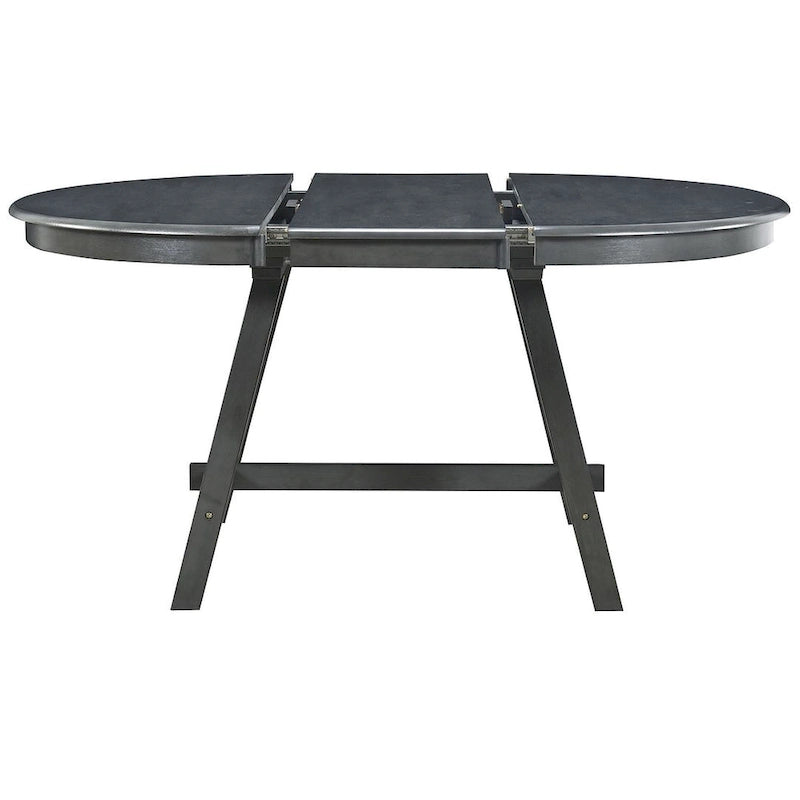 Ensemble table à manger 5 pièces en bois pour 4 personnes, table ronde extensible avec 4 chaises