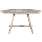 Ensemble table à manger 5 pièces en bois pour 4 personnes, table ronde extensible avec 4 chaises
