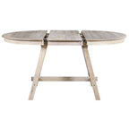 Ensemble table à manger 5 pièces en bois pour 4 personnes, table ronde extensible avec 4 chaises