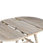 Ensemble table à manger 5 pièces en bois pour 4 personnes, table ronde extensible avec 4 chaises