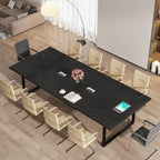 Grande table de conférence avec passe-câbles, 240 cm