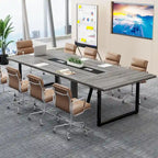 Grande table de conférence avec passe-câbles, 240 cm