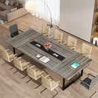 Grande table de conférence avec passe-câbles, 240 cm