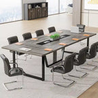 Grande table de conférence avec passe-câbles, 240 cm