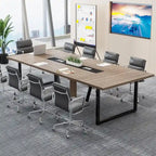 Grande table de conférence avec passe-câbles, 240 cm