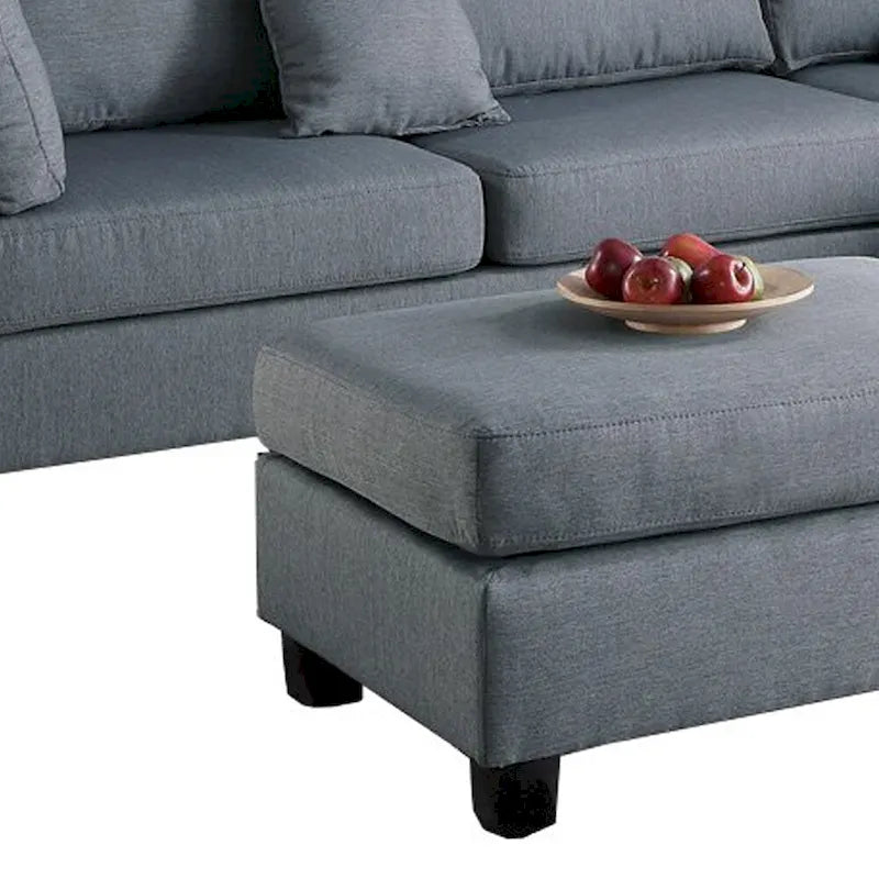 Fauteuil d'appoint capitonné à oreilles avec pieds en bois massif