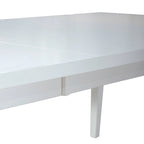 Ensemble de salle à manger rectangulaire 7 pièces avec 6 chaises à dossier fuseau, blanc et noir