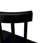 Ensemble de salle à manger rectangulaire 7 pièces avec 6 chaises à dossier fuseau, blanc et noir