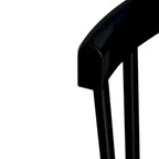 Ensemble de salle à manger rectangulaire 7 pièces avec 6 chaises à dossier fuseau, blanc et noir