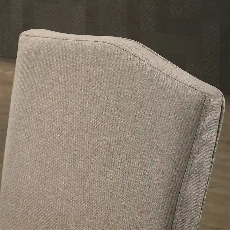Chaise de salle à manger capitonnée avec clous de tapissier, finition gris antique, lot de 2