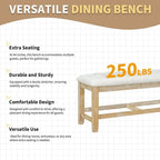 Ensemble de salle à manger 6 pièces de style rustique pour 6 personnes avec table ovale extensible