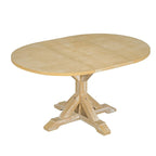 Ensemble de salle à manger 6 pièces de style rustique pour 6 personnes avec table ovale extensible