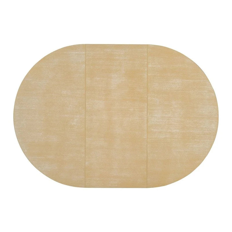Ensemble de salle à manger 6 pièces de style rustique pour 6 personnes avec table ovale extensible