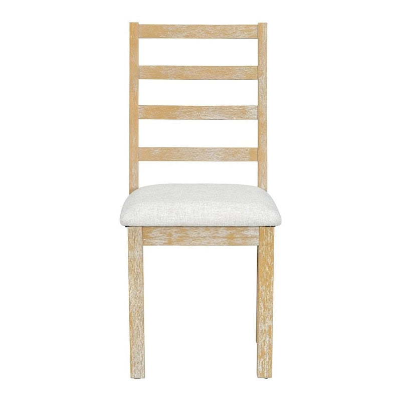 Ensemble de salle à manger 6 pièces de style rustique pour 6 personnes avec table ovale extensible